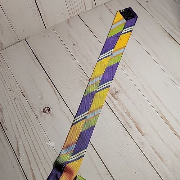 Robert Jensen Colorful Silk Tie New - Picture 6 of 10
